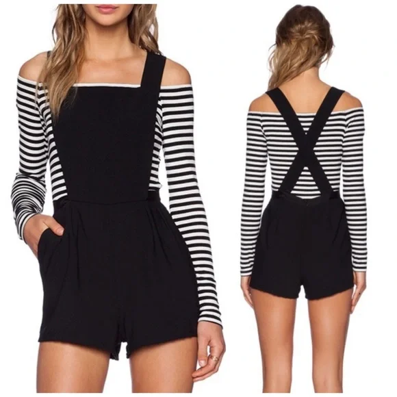 Lovers + Friends black Finley romper S - Picture 1 of 6
